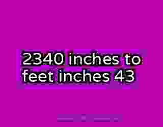 2340 inches to feet inches 43