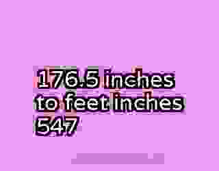 176.5 inches to feet inches 547