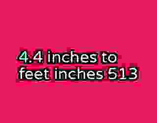 4.4 inches to feet inches 513