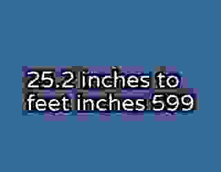 25.2 inches to feet inches 599