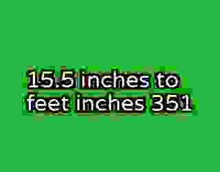 15.5 inches to feet inches 351