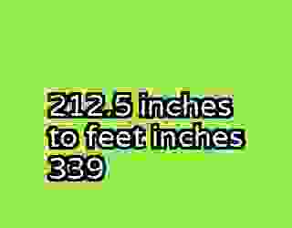 212.5 inches to feet inches 339