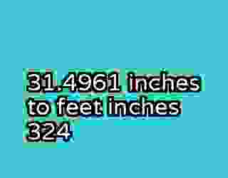31.4961 inches to feet inches 324