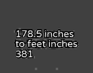 178.5 inches to feet inches 381