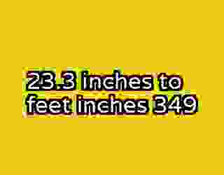 23.3 inches to feet inches 349