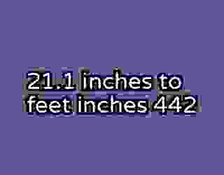 21.1 inches to feet inches 442
