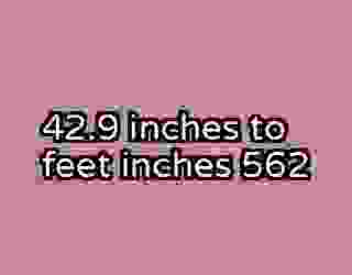 42.9 inches to feet inches 562