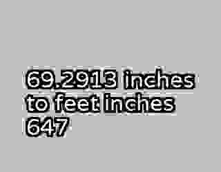 69.2913 inches to feet inches 647