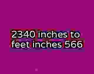 2340 inches to feet inches 566
