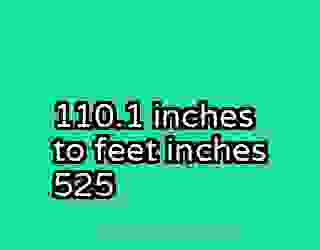 110.1 inches to feet inches 525