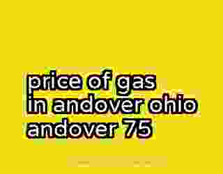 price of gas in andover ohio andover 75